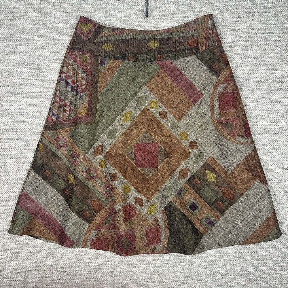 Coldwater Creek Skirt S 4-6 Twill Woven Southwest… - image 1